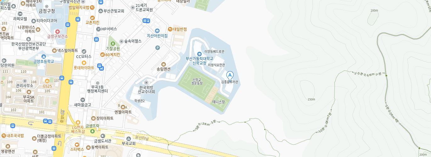 부산가톨릭대학교 평생교육원 위치 지도